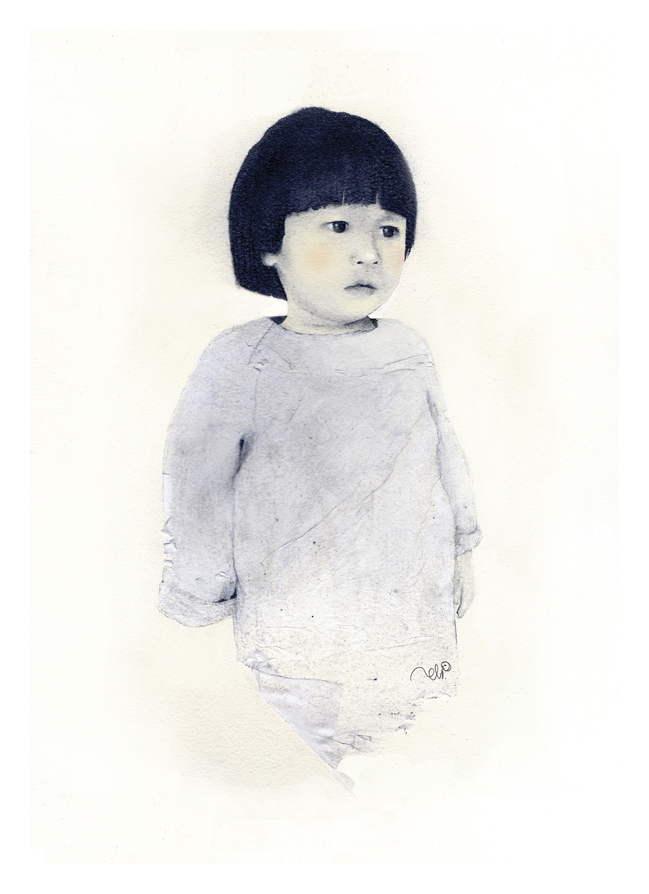 Retrato niña japo