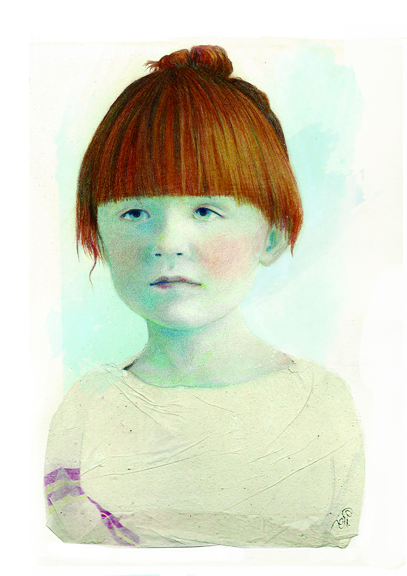 Retrato niña a color