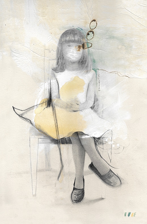 Retrato niña espera