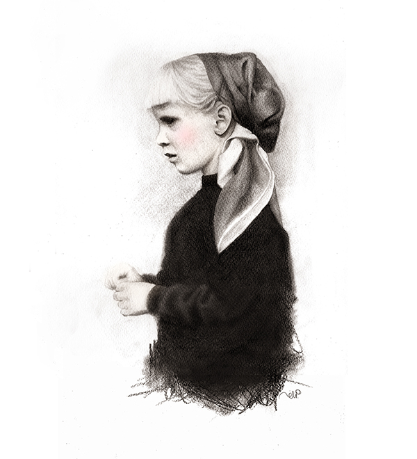 Dibujo niña encargo