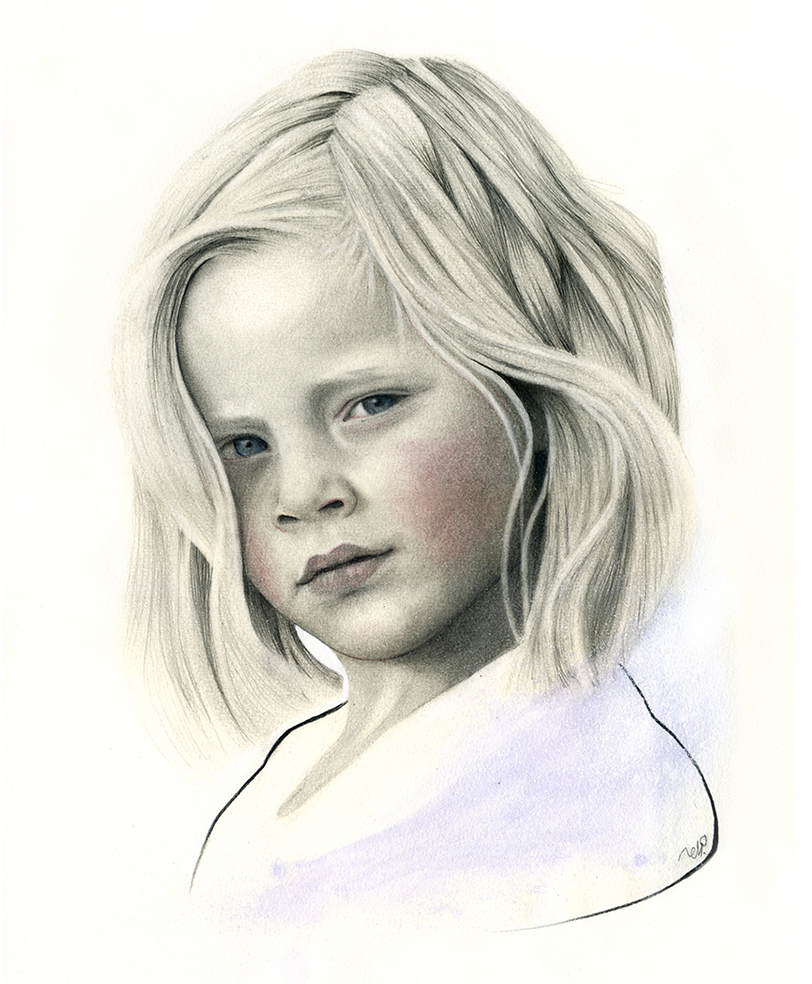 retrato lapiz Bibi