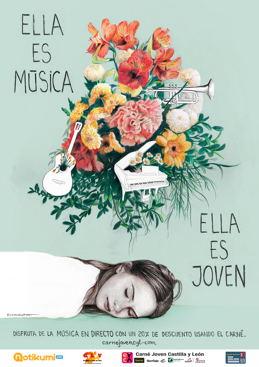Cartel dibujo música